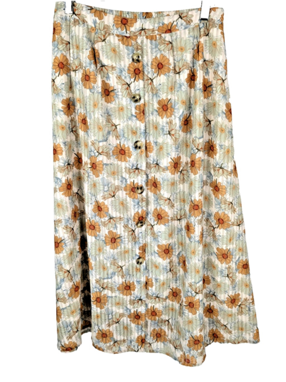 HAYDEN LOS ANGELES Midi Skirt Sz S Daisy Retro 70s Cottagecore Woodland